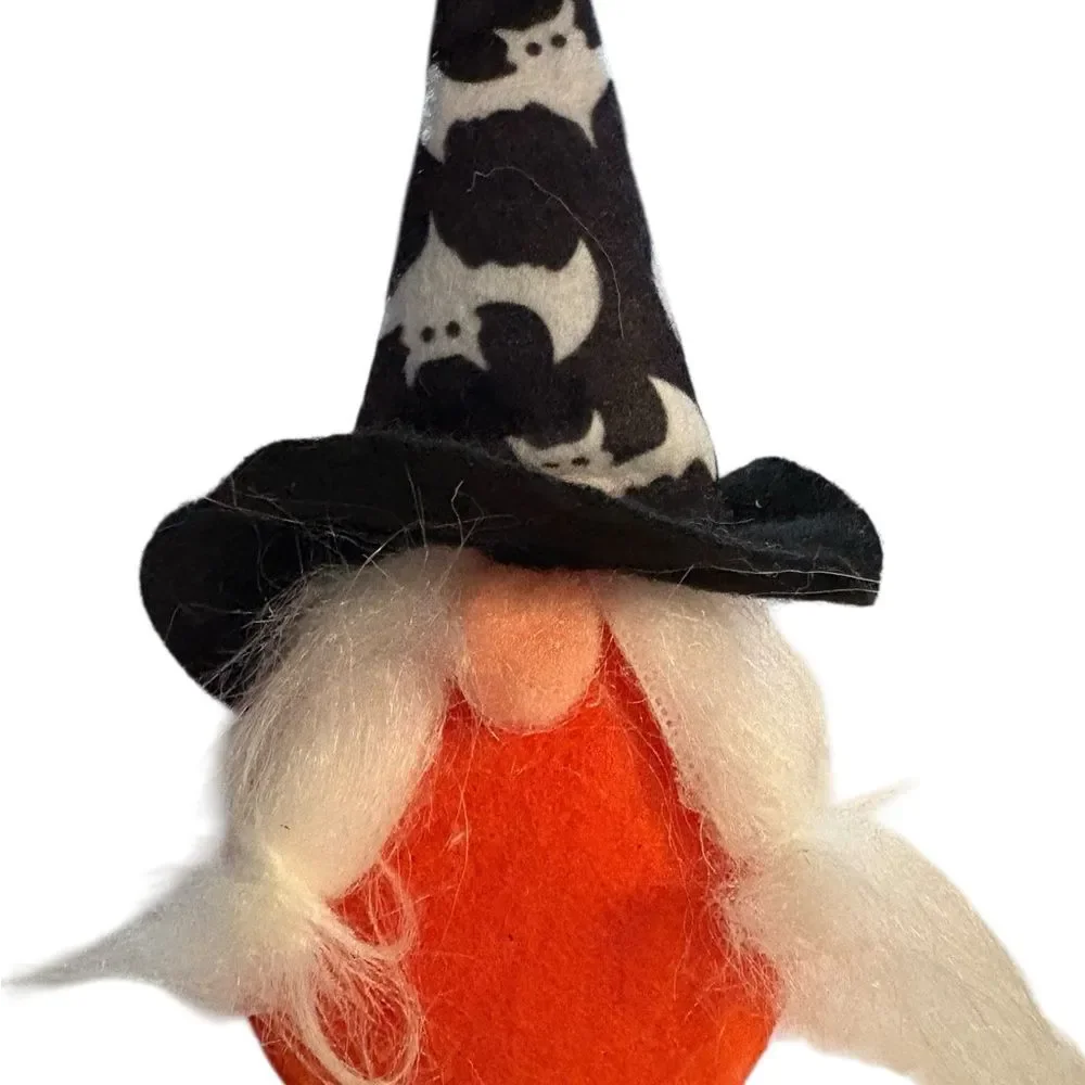 Halloween Mr‎ & Mrs Gnome Ornament Set - Black and Orange